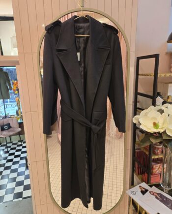 CAPPOTTO CON CINTURA NERO - RELISH