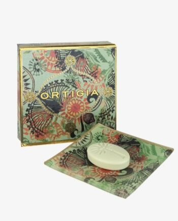 SAPONETTA CON PIATTINO IN VETRO FICO D'INDIA - ORTIGIA