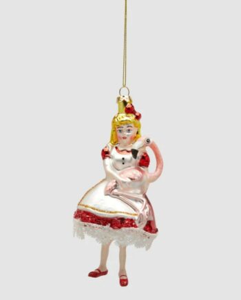 PACK ASSORTITO 4 PEZZI ADDOBBI NATALE TEMA ALICE - EDG