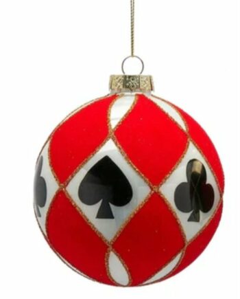 ADDOBBO ALBERO PALLA ROSSA E BIANCA - EDG