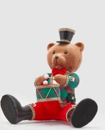 ORSO NOEL CON TAMBURO H43cm - EDG