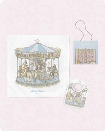 GIFT SET BAVAGLINO E MUSSOLA CAROSELLO BLU - ATELIER CHOUX