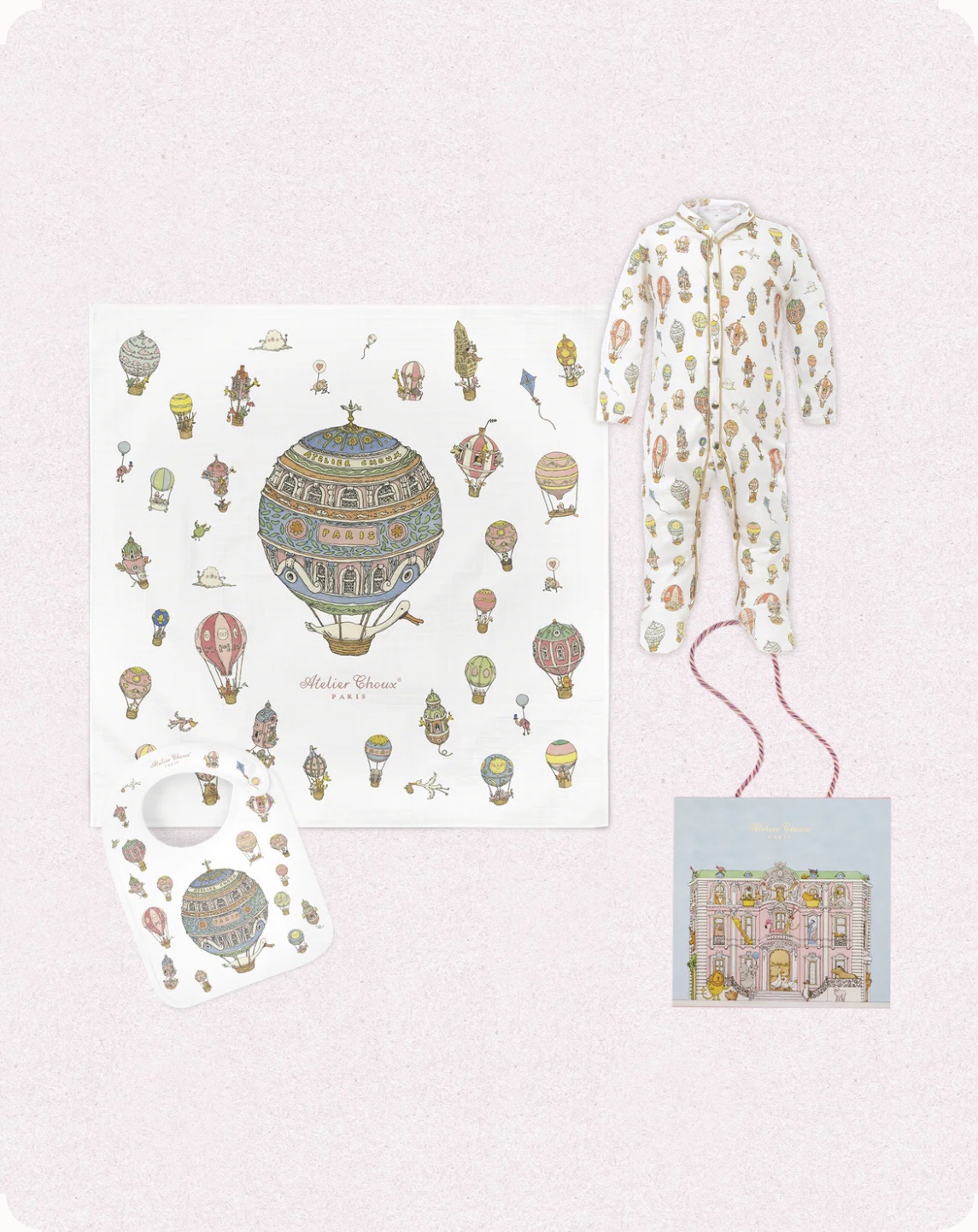 GIFT SET LUXURY TUTINA, BAVAGLINO E MUSSOLA MONGOLFIERA - ATELIER CHOUX