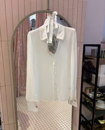 CAMICIA BIANCA CON COLLANA GIOIELLO - RELISH