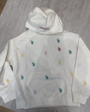 Felpa bianca cavallini multicolor