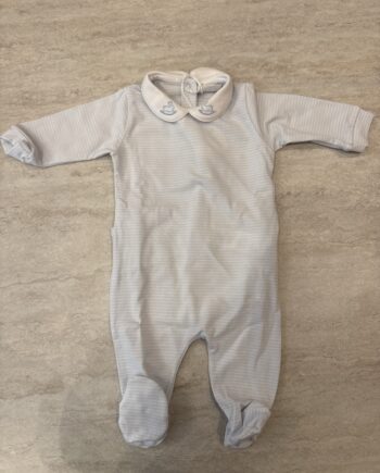 Tutina a righe azzurro