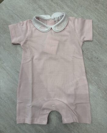 Pagliaccetto a righe rosa