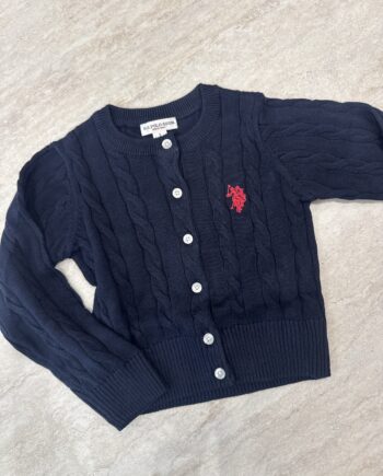 Cardigan treccia blu