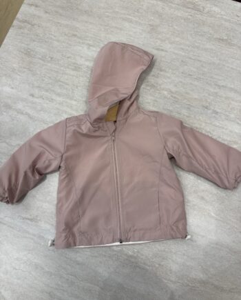 Giubbino in microfibra rosa polvere