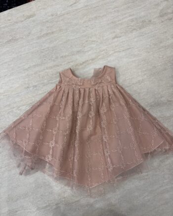 Abitino rosa con ricami in lurex