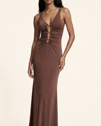 ABITO LUNGO MARRONE - ME FUI