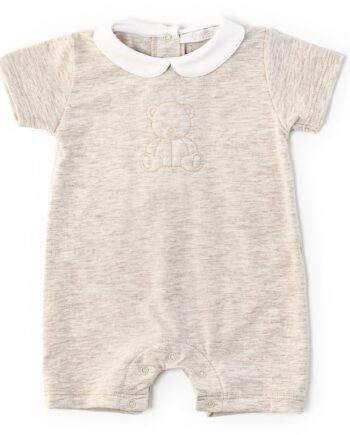 Pagliaccetto beige con orsetto