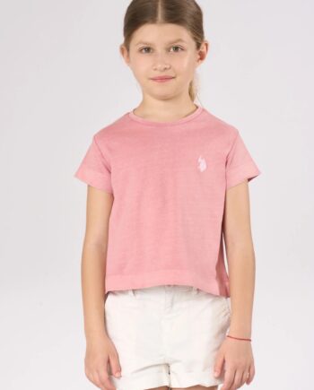 T-shirt manica corta rosa antico