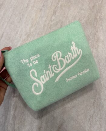Pochette in spugna verdeacqua