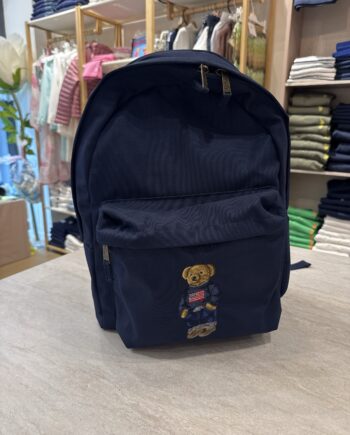 Zaino blu con orsetto