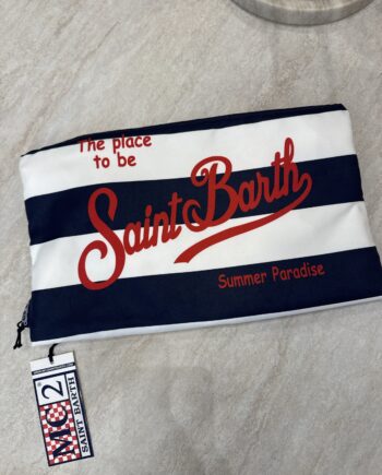 Telo mare in microfibra a righe blu