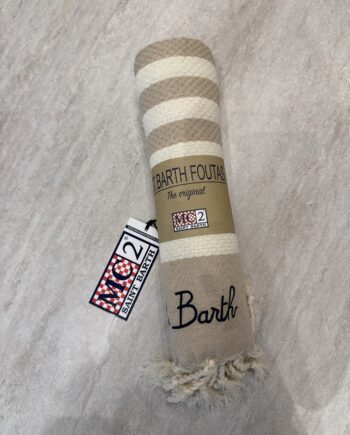 Telo mare a righe beige