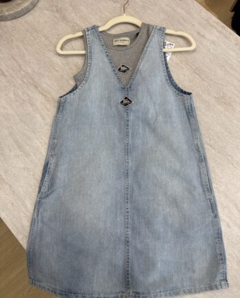 Abito smanicato in denim